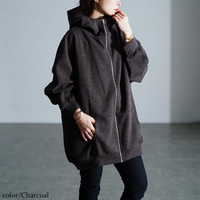 大きいサイズ レディース ビッグフードジップパーカー