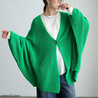 大きいサイズ レディース ワイドドルマンニットカーディガン