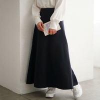 大きいサイズ レディース ハイゲージニットフレアスカート