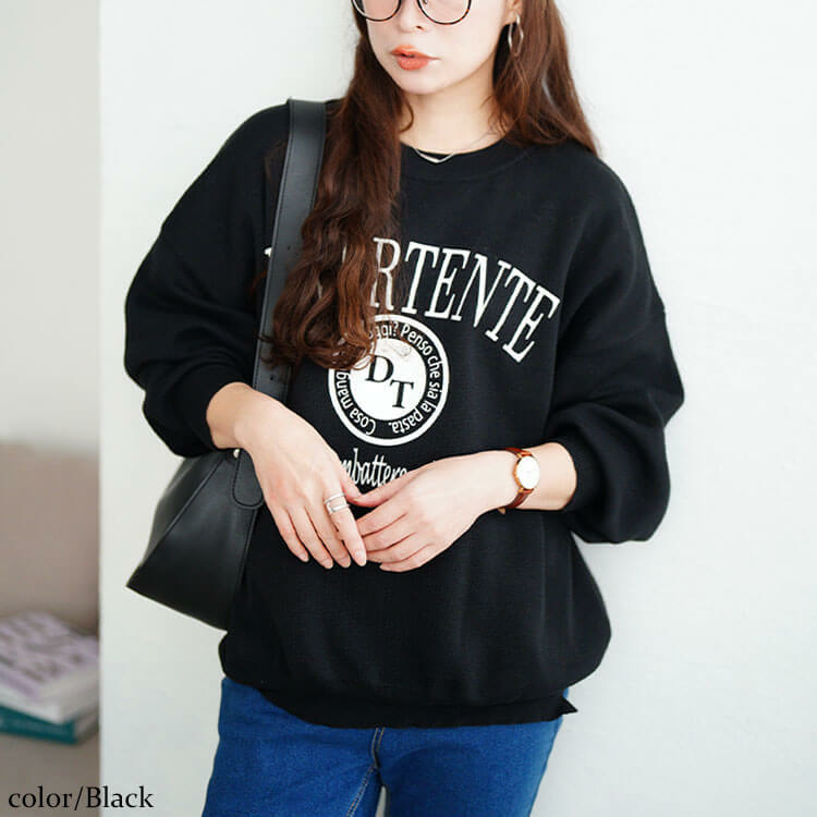 大きいサイズ レディース ロゴプリントハイゲージニット6