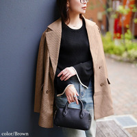 大きいサイズ レディース 千鳥格子柄ダブルジャケット