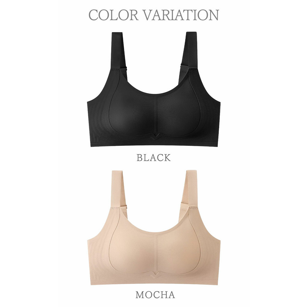 大きいサイズ レディース 胸を小さく見せる!ノンワイヤーシームレスブラジャー16