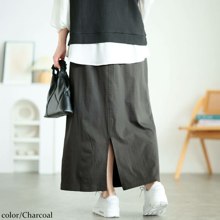 大きいサイズ レディース 接触冷感ストレッチナロースカート12