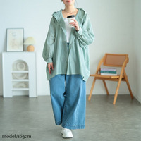 大きいサイズ レディース ストライプドビーパーカーシャツチュニック