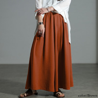 大きいサイズ レディース 冷感デザインウエストワイドフレアパンツ