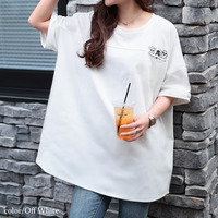 大きいサイズ レディース アニマルプリントコットンTシャツ