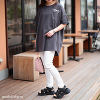 大きいサイズ レディース アニマルプリントコットンTシャツ