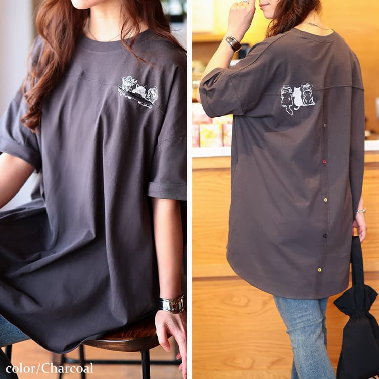 大きいサイズ レディース アニマルプリントコットンTシャツ10