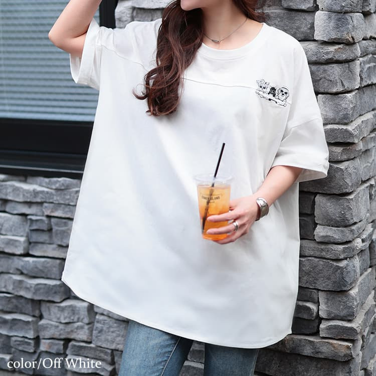 大きいサイズ レディース アニマルプリントコットンTシャツ11