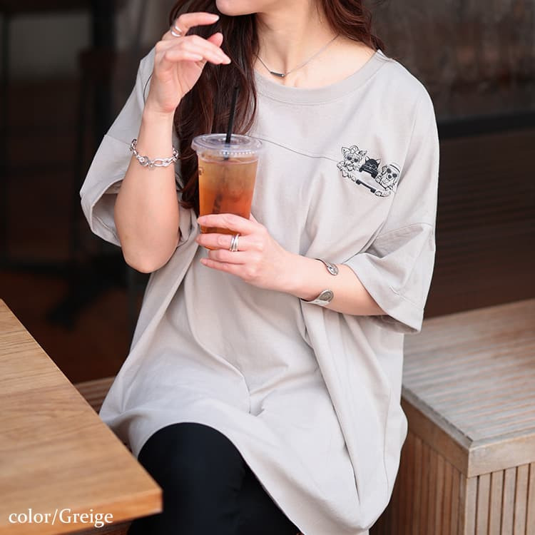 大きいサイズ レディース アニマルプリントコットンTシャツ1