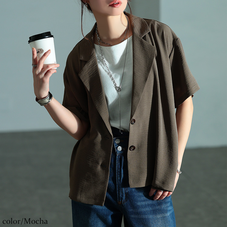 大きいサイズ レディース 冷感テーラードジャケット10