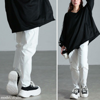 大きいサイズ レディース ストレッチスリムフィットダメージパンツ