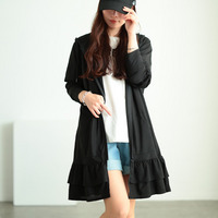 大きいサイズ レディース 吸水速乾＆UVカット＆遮熱ティアードZIPパーカー