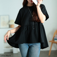 大きいサイズ レディース 吸水速乾＆UVカットペプラムプルオーバー