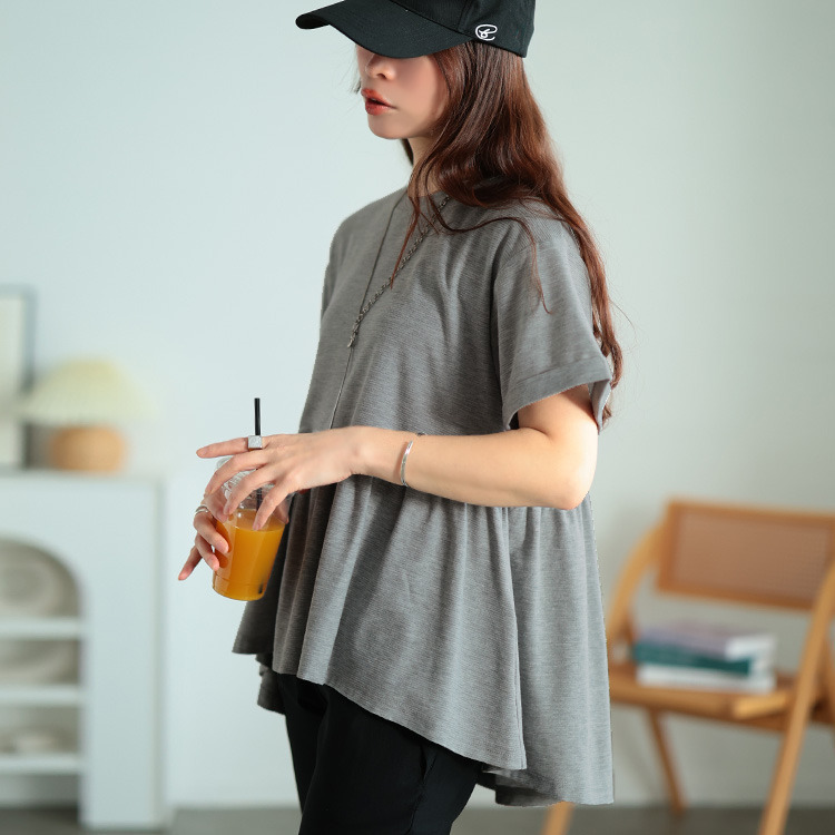 大きいサイズ レディース 吸水速乾&UVカットペプラムプルオーバー11