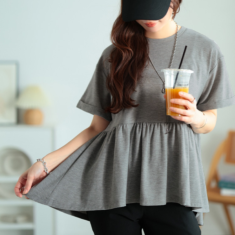 大きいサイズ レディース 吸水速乾&UVカットペプラムプルオーバー12