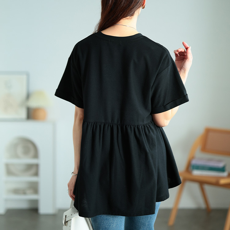 大きいサイズ レディース 吸水速乾&UVカットペプラムプルオーバー8