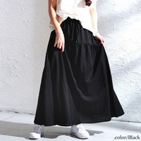 大きいサイズ レディース 接触冷感＆UVカット＆吸水速乾ティアードスカート