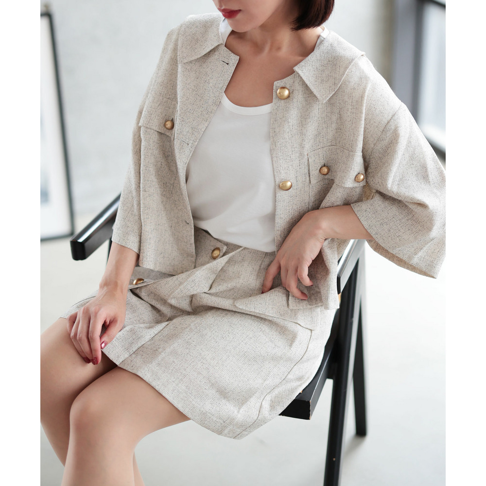 大きいサイズ レディース シルクタッチUネックTシャツ11