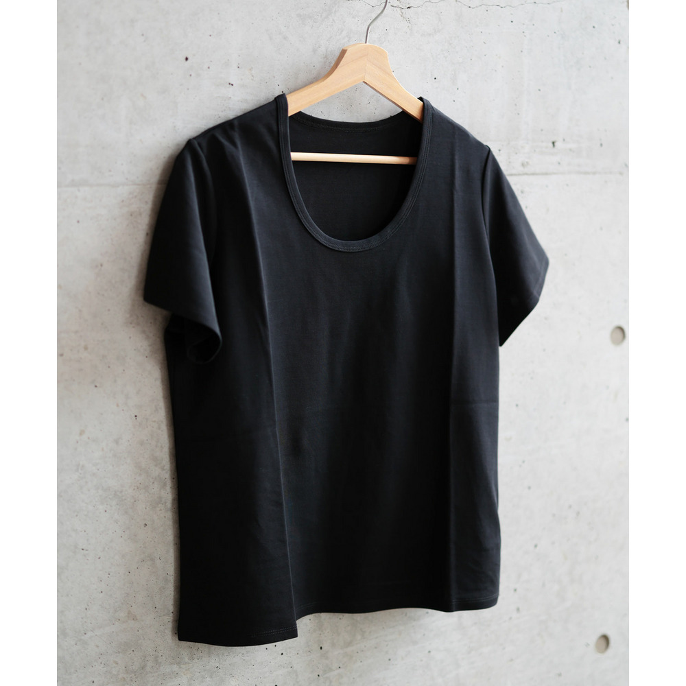 大きいサイズ レディース シルクタッチUネックTシャツ20