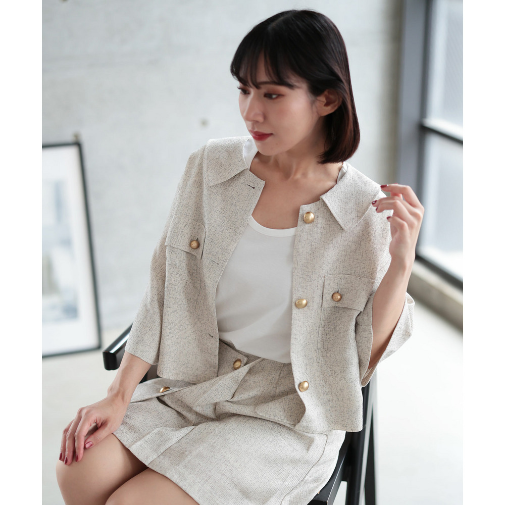 大きいサイズ レディース シルクタッチUネックTシャツ4