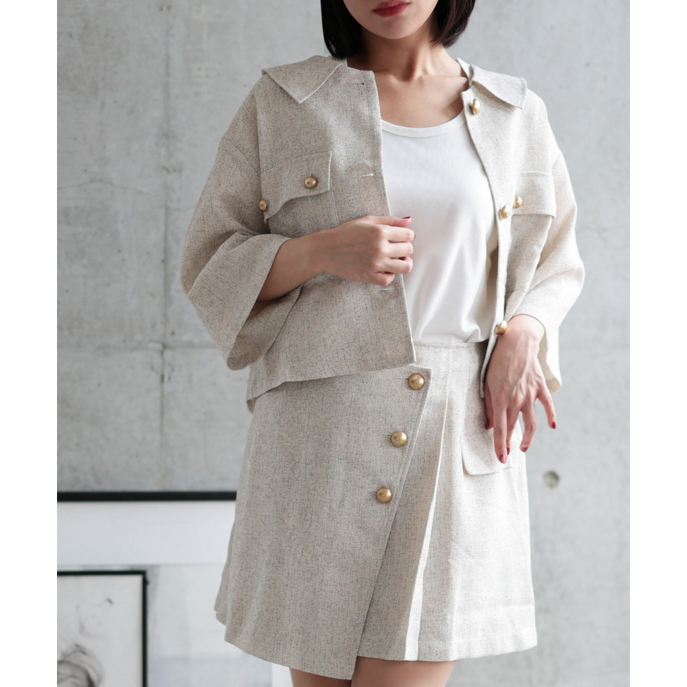 大きいサイズ レディース シルクタッチUネックTシャツ5