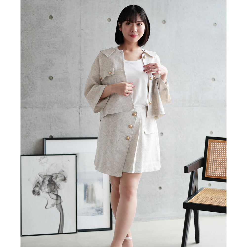 大きいサイズ レディース シルクタッチUネックTシャツ7