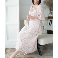 大きいサイズ レディース フラワーミストギャザーワンピース