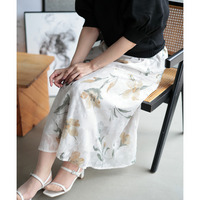 大きいサイズ レディース 花柄マーメイドスカート