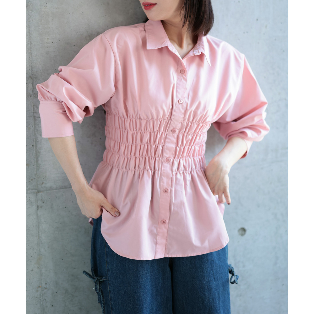 大きいサイズ レディース ブロードシャーリングシャツ