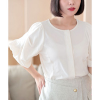 大きいサイズ レディース シアーシフォンブラウス