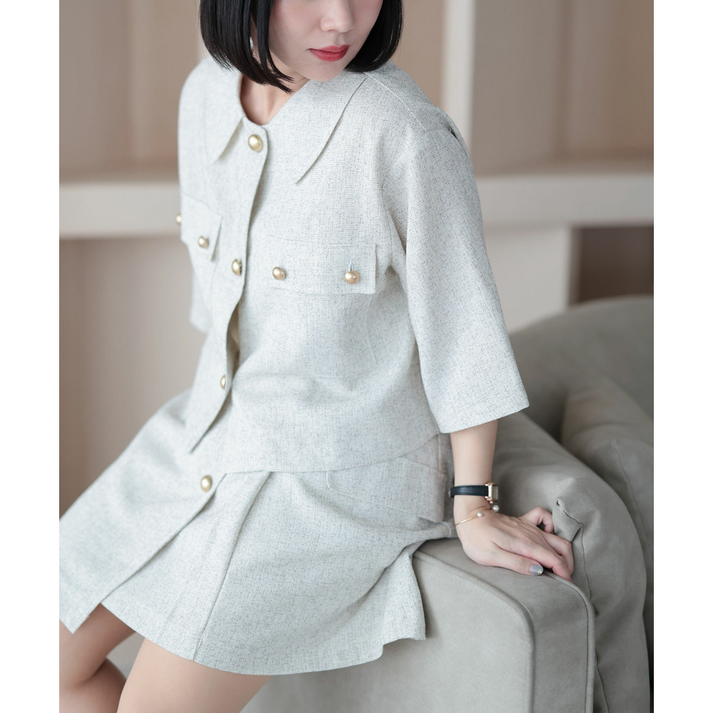 大きいサイズ レディース サマーツイードジャケット