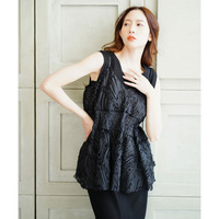 コード刺繍風キャミソール＆リブワンピースセットアップ 大きいサイズ レディース