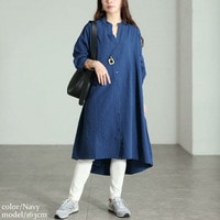 キーネックフィッシュテールワンピース 大きいサイズ レディース