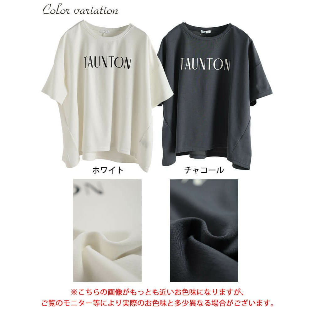 接触冷感&UVカット&吸水速乾ロゴプリントTシャツ 大きいサイズ レディース16