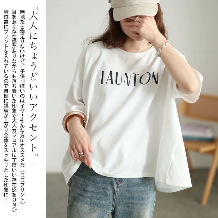 接触冷感&UVカット&吸水速乾ロゴプリントTシャツ 大きいサイズ レディース4