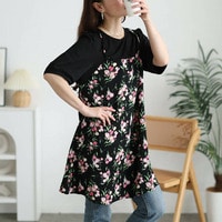 花柄キャミフェイクレイヤードチュニック