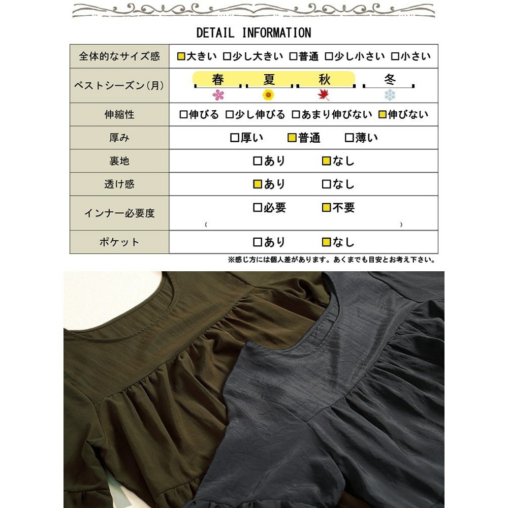接触冷感フレア袖ティアードワンピース19