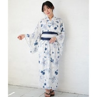 着付けいらずペプラムスムース浴衣2点セット