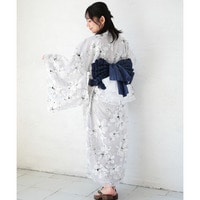 2WAYオーガンジー花柄プリント浴衣3点セット