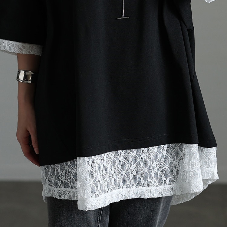 レースレイヤード風チュニックTシャツ8