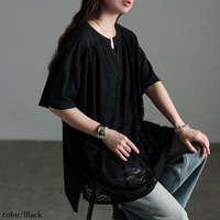 レースレイヤードチュニックTシャツ