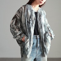 ニュアンス柄シアーオーバーサイズシャツ