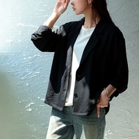 冷感シワ加工ジャケット