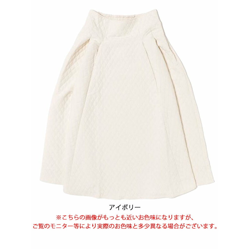 パネル切替キルティングロングフレアスカート16