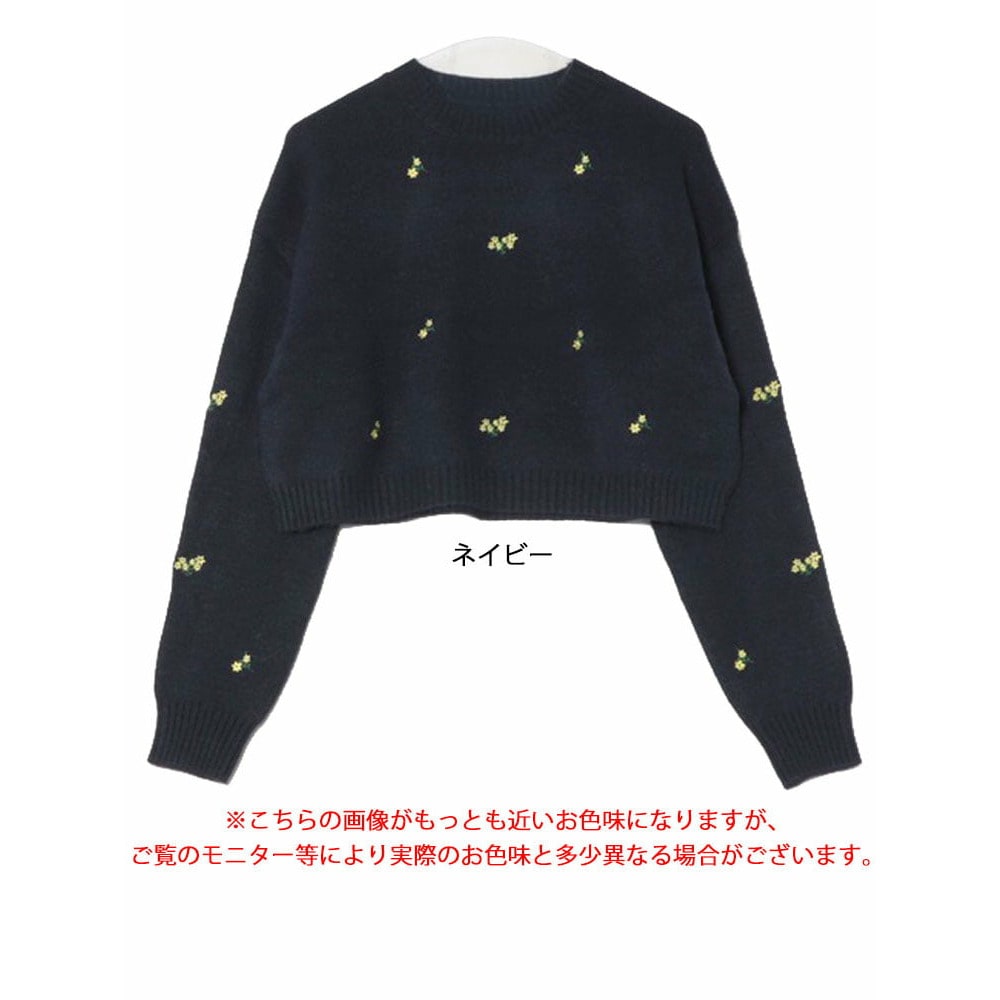 小花刺繍ニットプルオーバー16