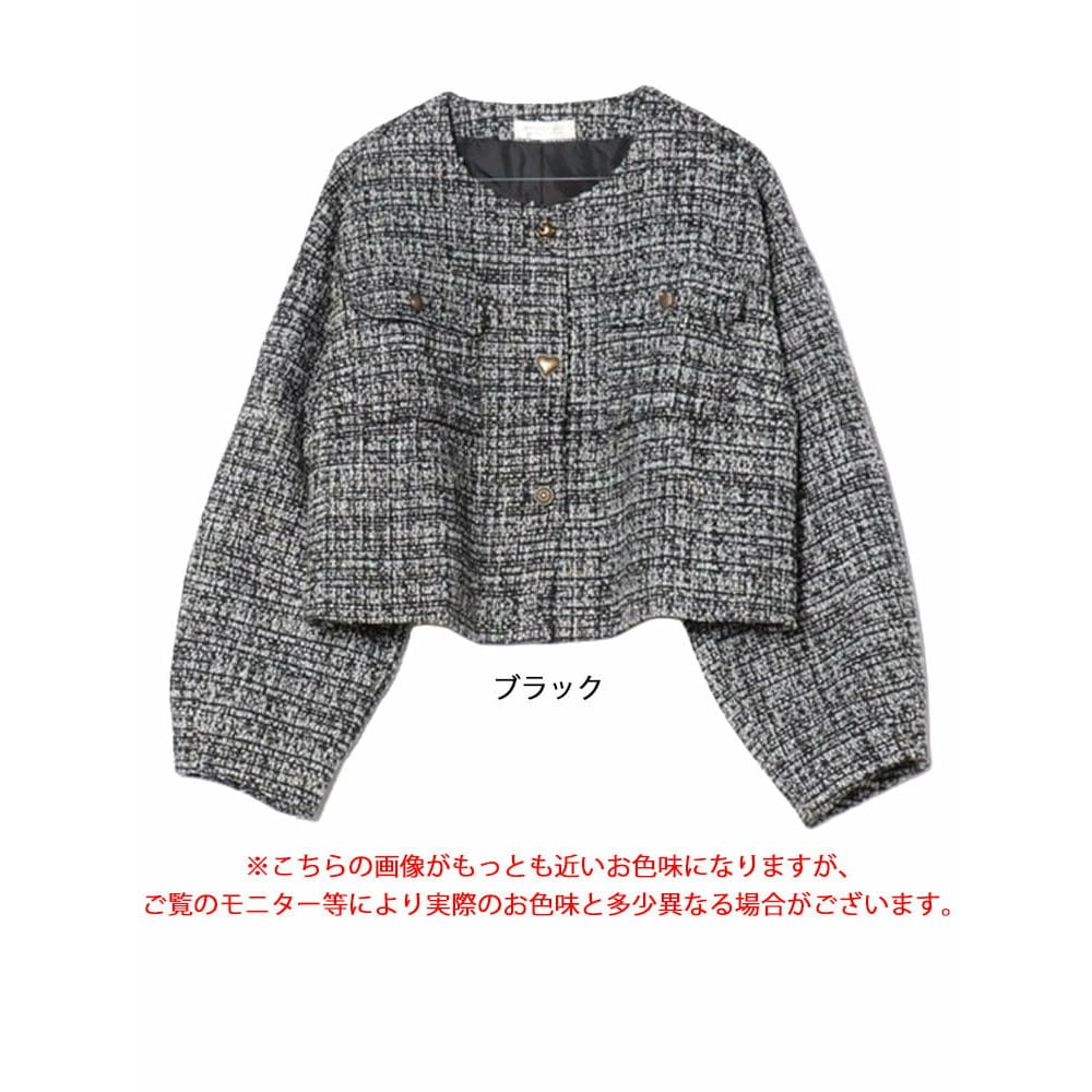 ミックスボタンツイードジャケット16