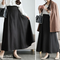 大きいサイズ レディース ストレッチツイルハイウエストフレアスカート
