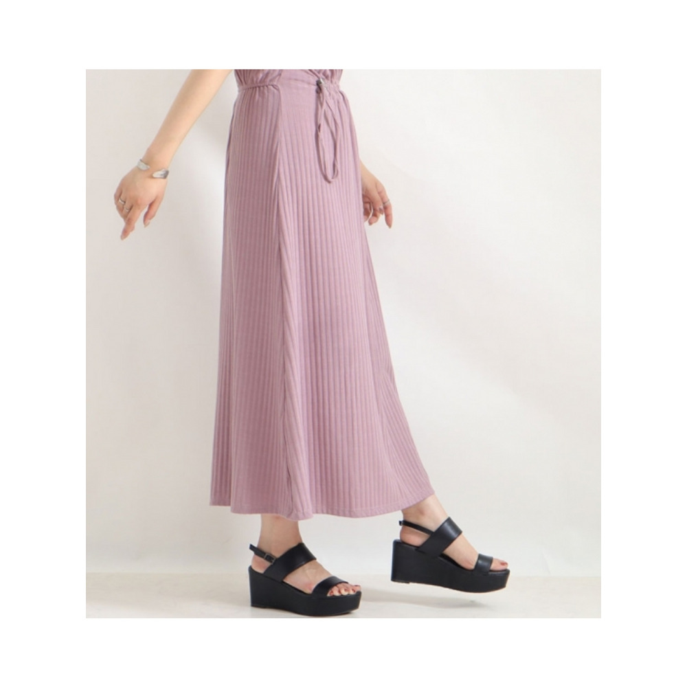 大きいサイズ レディース ウエスト切替えフレアワンピース5