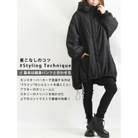 大きいサイズ レディース 中綿モンスターパーカーコート